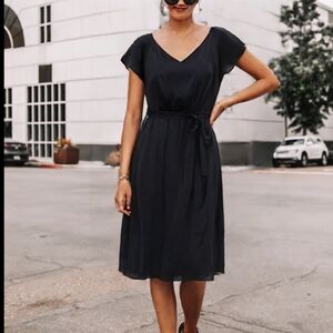 TALBOTS Black silk dress